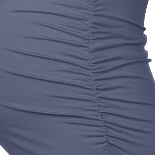 Kim S Maternity Dress Summer Maternity Dress Maternity Bodycon Dress Baby Shower Dress Maternity Maternity Tank Dress (Blue Grey M) #TOP4