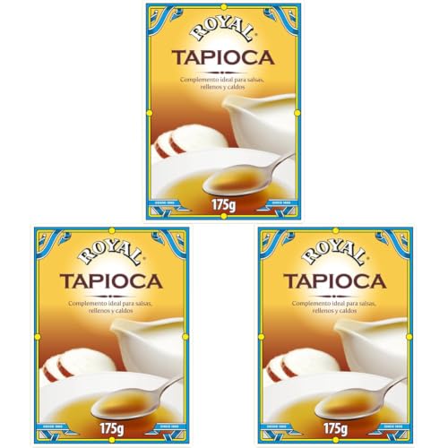 Royal Tapioca, Almidón de Mandioca, Pack 2 x 87,5 g -175 g (Paquete de 3)