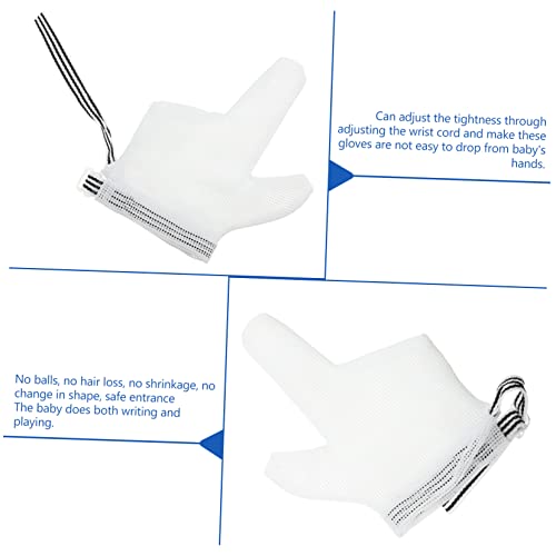 BESPORTBLE 1Pair Thumb Protector Gloves Stop Kit for Reusable Eating Mittens with Breathable Mesh Design for Newborns and Years3