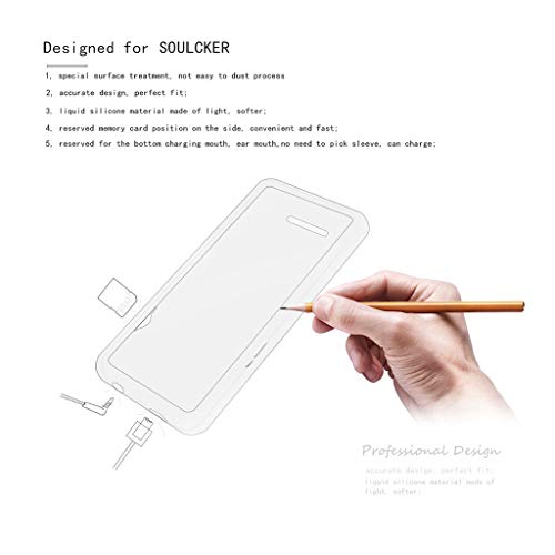 lehaha Silicone Protective Case Flexible Cover Compatible with SOULCKER D16 MP3 Player Accessories