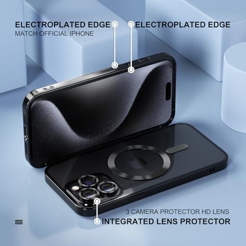 Image of Misea Magnetic for iPhone 15 Pro Max Case Compatible with MagSafe Black