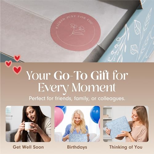 Image of Self Care Gift Basket for Women - Get Well Soon Care Package with Tea, Socks, Mug & Honey - Sympathy, Thinking of You & Mothers Day Gifts