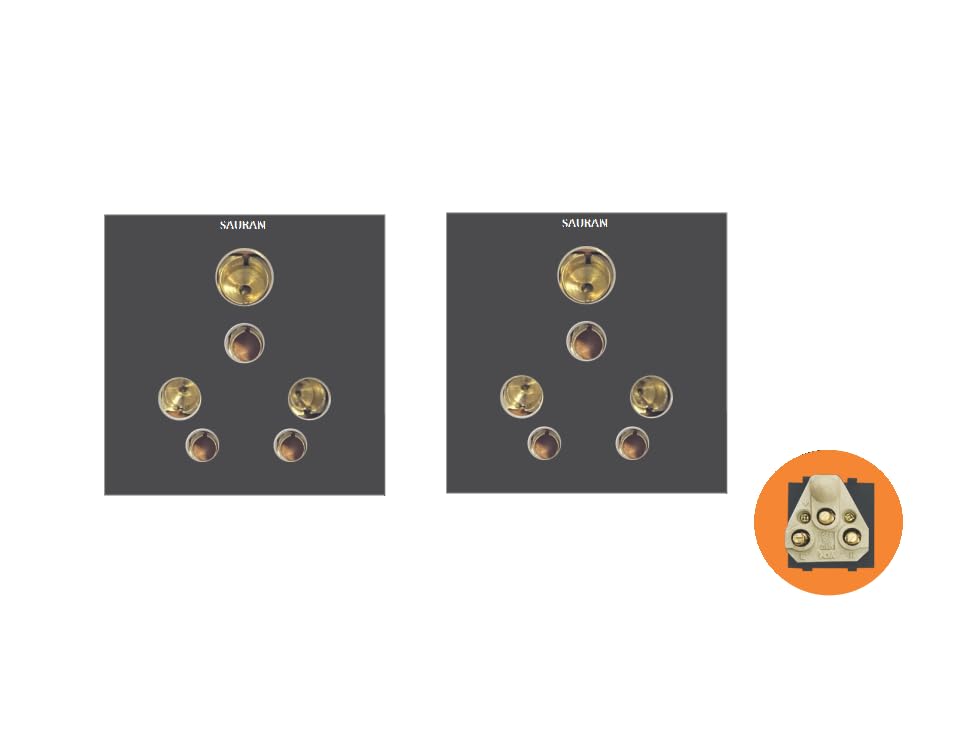SAURAN Electrical Switch, Basic Power 25A Multi Socket Gold Poreclain Back (2)-picture-36