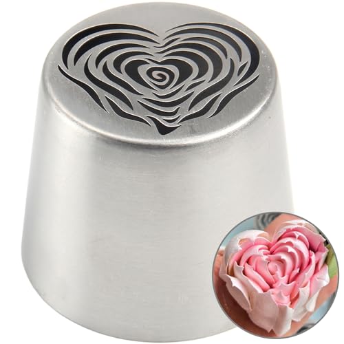 Baipesiy Extra Large Russian Piping Tips - Stainless Steel Flower