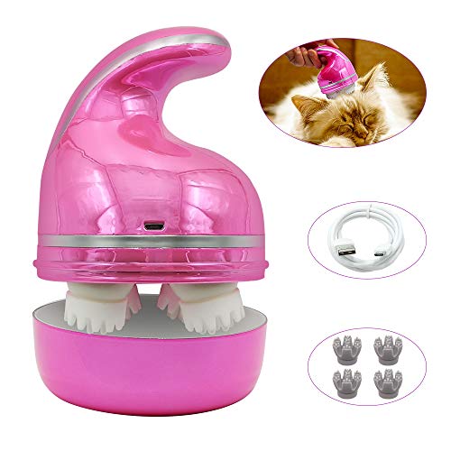 Triumilynn Pet Intelligent Charging Massager, 3D USB Charging Massager for Cats and Dogs