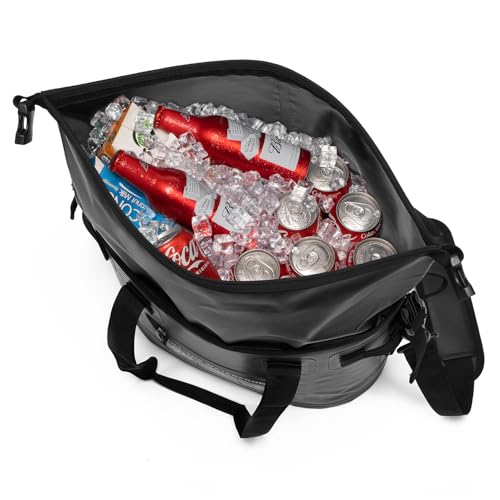 Image of Vogano Soft Cooler Bag - Insulated Leak-Proof Cooler Bag with Roll-Top Waterproof Seal ,Portable Ice Chest for Camping, Beach, Travel, Picnics ,12HR Cold Retention