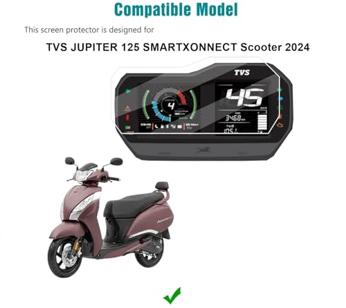 Image of Wisely Premium Speedometer Screen Guard for TVS JUPITER 125 SMARTXONNECT Scooter 2024 Digital TFT Meter Navigation Protector Easy installation kit, HD Clear