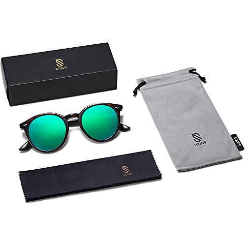 Image of SOJOS Retro Round Polarized Sunglasses for Women Men Classic Vintage Sunnies SJ2069