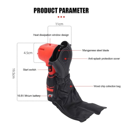 Raspador inalámbrico de corteza 21V amoladora angular para árboles frutales 8