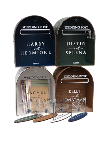 2B1WEDDING Wedding Card Box Personalized - Rustic Wedding Decorations for Reception Inside - Wood Card Box For Gift - Post Box Holder with Slot for Honeymoon Bridal Baby Shower Birthday