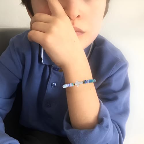 Image of First Day of School Gift Kindergarten Prek Bracelet Mommy and Me Bracelets Back to School Gifts Adjustable Cross Bracelets for Kids Girls Boys Jewelry Gift