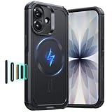 ESR for iPhone 17 Case, 7X Military-Grade Drop Protection, Shock-Absorbing Rugged Cover with Camera Control Button, MagSafe Accessories Compatible, Cyber Series, Black