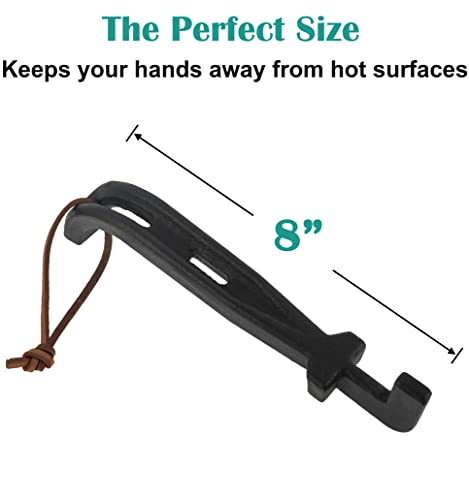 Easibbq Cast Iron Grill Grate Lifter, Barbecue Universal Grid Lifter, Hot Surfaces Handling Lifter Gripper For Most Charcoal Grills And Gas Grills #TOP1