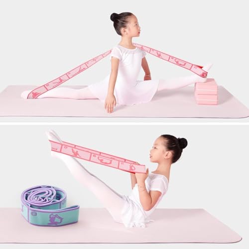 2 PCS Kids Stretching Strap - 8-Loop Adjustable Stretch Bands for Dance, Ballet, Yoga, Gymnastics Workout, Children‘s Fitness Equipment, Stretching Resistance Bands and Home Flexibility Training - Image 4