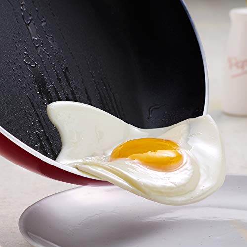 Tramontina 3 Pk Pe, Plt, Pew, Ns-Cayenne Red-Tem Nonstick Fry Pan, Medium #TOP7