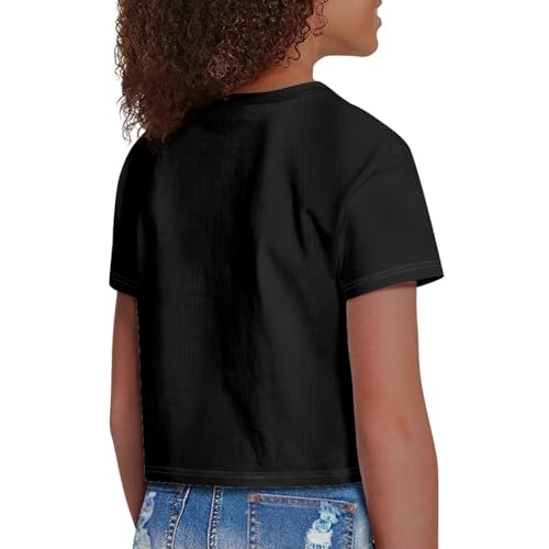 Image of Kids Crop Top Short Sleeve T-Shirts for Girls Size 5-14