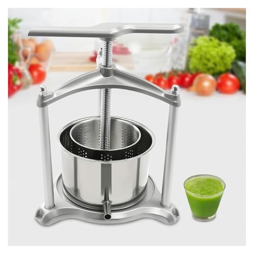 DXYOYONGMZ Fruit Wine Manual Press, Manual Press, Manual Press Machine with T-Handle, for Cider Cheese Herb Vegetables(3L/0.8 Gallon)
