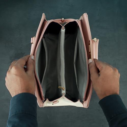 Image of NFI essentials Satchel Bags Ladies Purse Handbag Premium Women Shoulder Travel Bag for Work Gifts for Wife /Mother /Sister Stylish Office College Party Bag