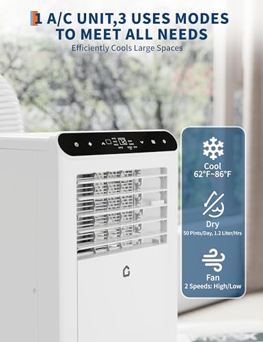 8,000 BTU Portable Air Conditioner, 4-In - Additional View
