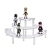 NIUBEE 3 Tier Acrylic Display Stand, Retail Step Shelf for Amiibo Funko Pop Figure Collections and Dessert (2 Sets, Semicircle)