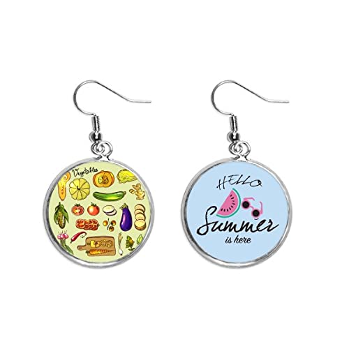 Pendientes de jengibre con diseño artesanal de verduras