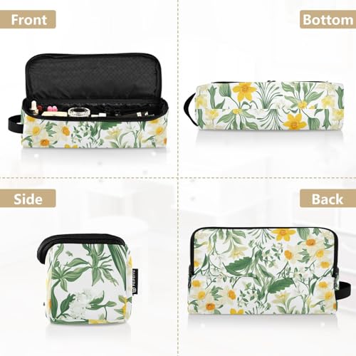 Bolsa de viaje para herramientas de cabello con tapete para plancha y rizador, diseño flores de verano miniatura 5