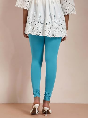 Image of TWIN BIRDS Tailored Cut and Classic Fit Super Stretchable Elastane Fabric Churidar Leggings for Women