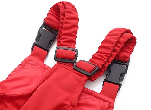 DINGDONG'S CLOSET Kid Boy Girl Winter Hooded Multi-Pocket Fur Down Parka Puffer Jacket+Snow Bibs 2-Piece Snowsuit Skisuit Set4