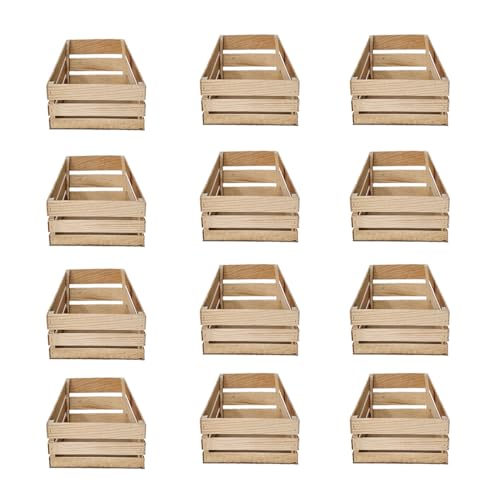 La mejor comparación de Huacales los preferidos por los clientes. 42 Yunuen Huacal de Madera Natural, 30x40 cm, 3 Palos, para Fiestas y Eventos, Paquete de 12 Piezas