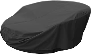 66inch Outdoor Daybed Cover Waterproof, 420D Round Patio Day bed Covers with Adjustable Strap, Heavy Oxford Cloth-Black (Ø66inch)