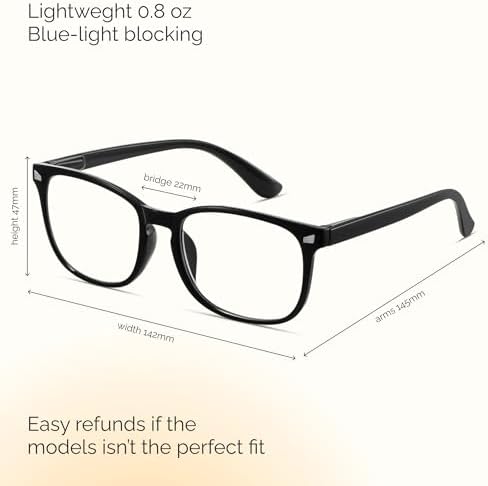 CCVOO Progressive Multifocal Reading Glasses Blue Light Blocking 5 Pack (1.75)