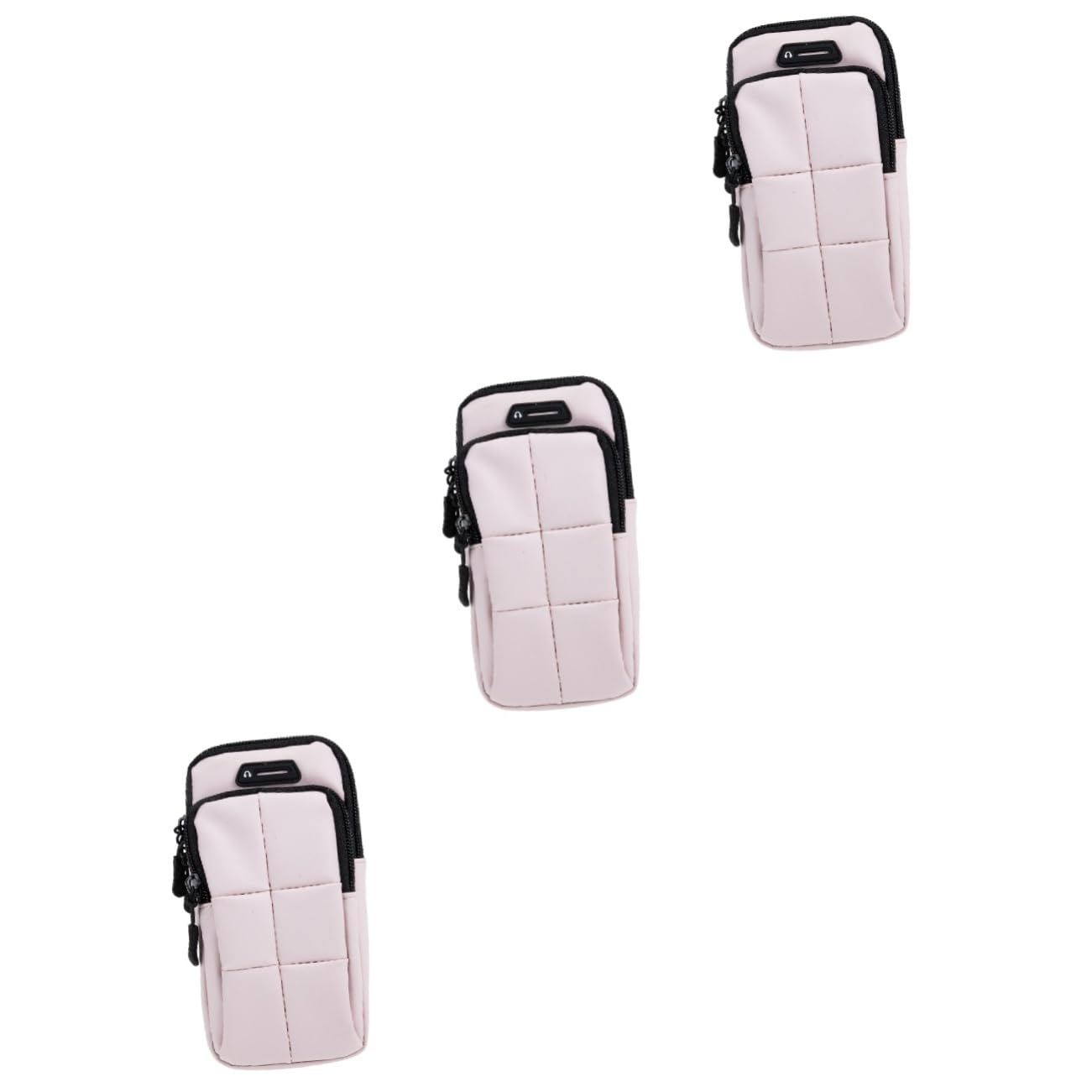 Uonlytech 3pezzi Fascia Da Braccio Per Smartphone Porta Cellulare e Leggera Sacchetto Per Running e Sport Pouch Per Telefono Con Doppia Cerniera e Design Compatto Adatta Per Viaggi e