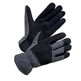 SKYDEER Winter Gloves with Soft Deerskin Suede Leather For Men Cold Weather Work (SD5176T/L, Warm 3M Thinsulate Insulation)