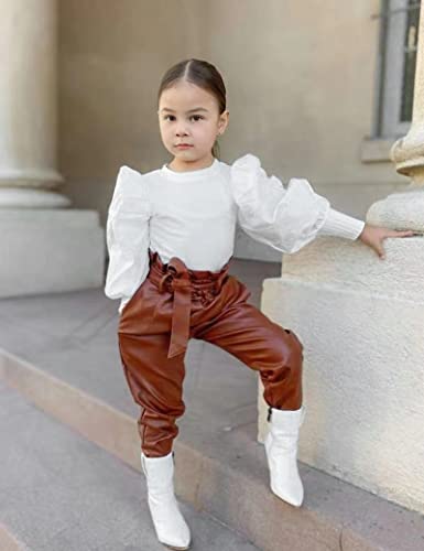 Kangkang Toddler Girl Clothes Toddler Girl Outfits 3T Girl Clothes Fall Outfits For Toddler Girls Winter Clothes White #TOP1