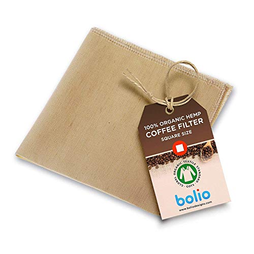 Bolio Organic Hemp Reusable Coffee Filter - Compatible With Chemex Coffee Makers (1, Chem)