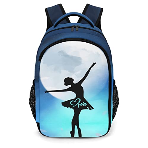 Personalized Starry Ballet Girl Backpack Multifunctional Waterproof Laptop Bag for Travel Gift