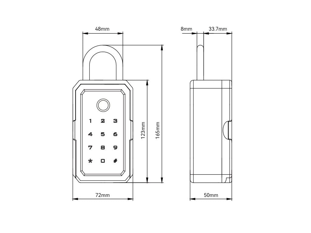 BOT KB1 Tuya - Caja fuerte para llaves con Bluetooth, caja fuerte, cerradura de combinación y caja fuerte para exteriores