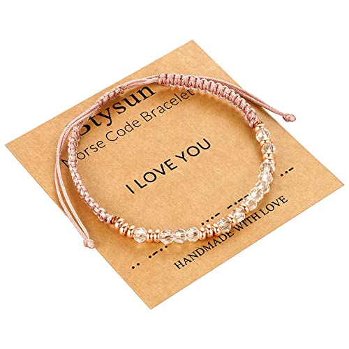 Btysun Morse Code Bracelets for Women and Teens