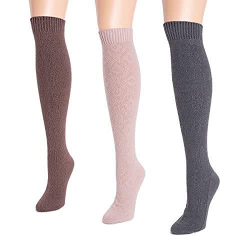 MUK LUKS womens Microfiber Socks (3 Pair Pack)4