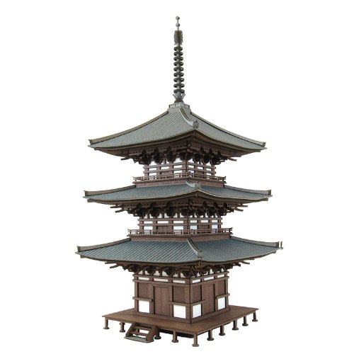 Pagode à trois étages 1/87 Miniatuart maquette en kit à monter