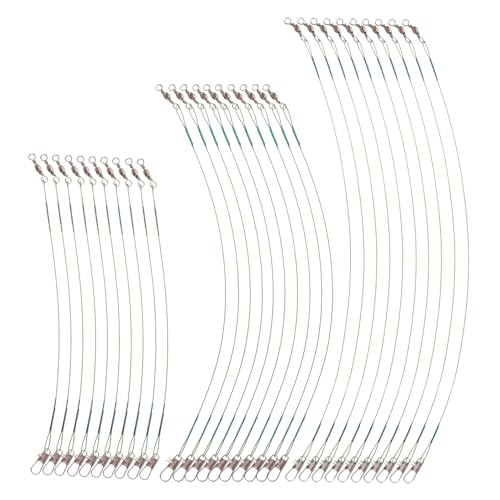 KESYOO 60pcs Wire Fishing Leaders Rigging Tackle miniatura 1