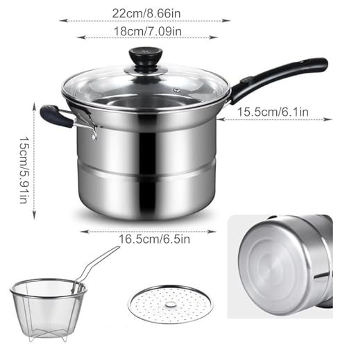 Friteuse en acier inoxydable durable et son panier passoire haute précision