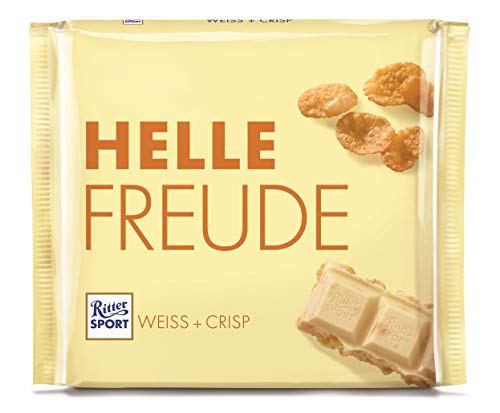 Ritter Sport 250g Weiss + Crisp (10 x 250 g), Weiße Schokolade mit Crisp, knusprige Cornflakes in weißer Schokolade… – Bild 3