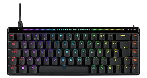 ASUS ROG Falchion Ace - Tastatur - 65% - kompaktowy - mit Touchpanel - tył - USB - QWERTZ - Deutsch - Tastenschalter: ROG NX Red - Schwarz (90MP03VE-BKDA20)
