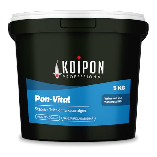 KOIPON Pon-Vital 5 kg, Die 100% biologische Alternative zum Fadenalgenvernichter gegen Algenwachstum und Fadenalgen im Gartenteich