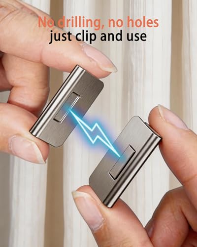 Image of Magnetic Curtain Clips - 6-Pair Curtain Magnets Closure Set for Light-Blocking, Minimalist Curtain Clips - Suitable for Indoor & Outdoor Curtains