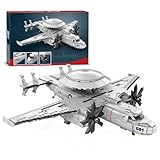 Wyiauy E-2 Hawkeye Military Airplane Model Kit, 1126PCS Warning Aircraft Fighter Jet Building Set for Adults, Concord Style Home Decor Gift