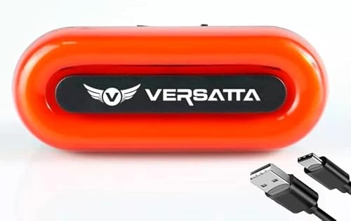 VERSATTA LED Helmet Light, Motorcycle Helmet Light, Bike Bicycle Rear Red Safety Light for Night Riding, Warning Tail Rechargeable Light with Type-C Cable