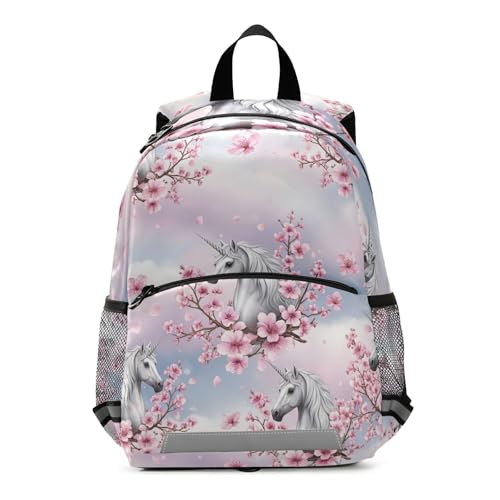 White Unicorns Manes Small Backpack for Toddler Boys Girls Kids School Bag Preschool Backpacks