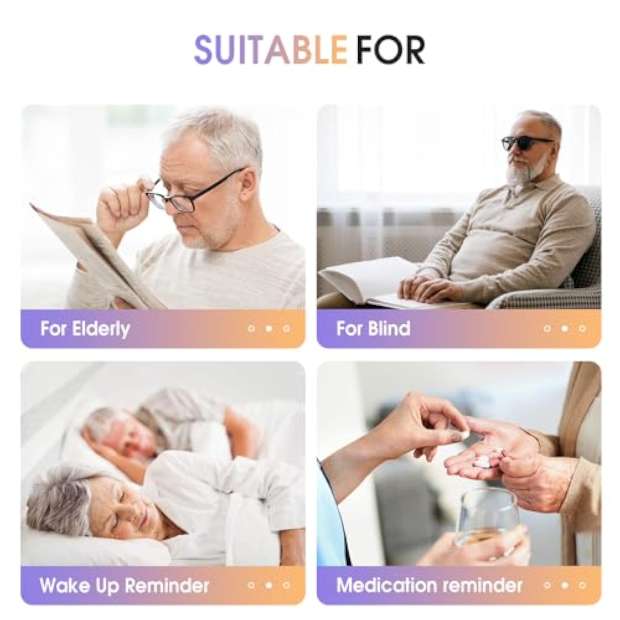 Talking Watch for Seniors, Easy-to-Read LCD